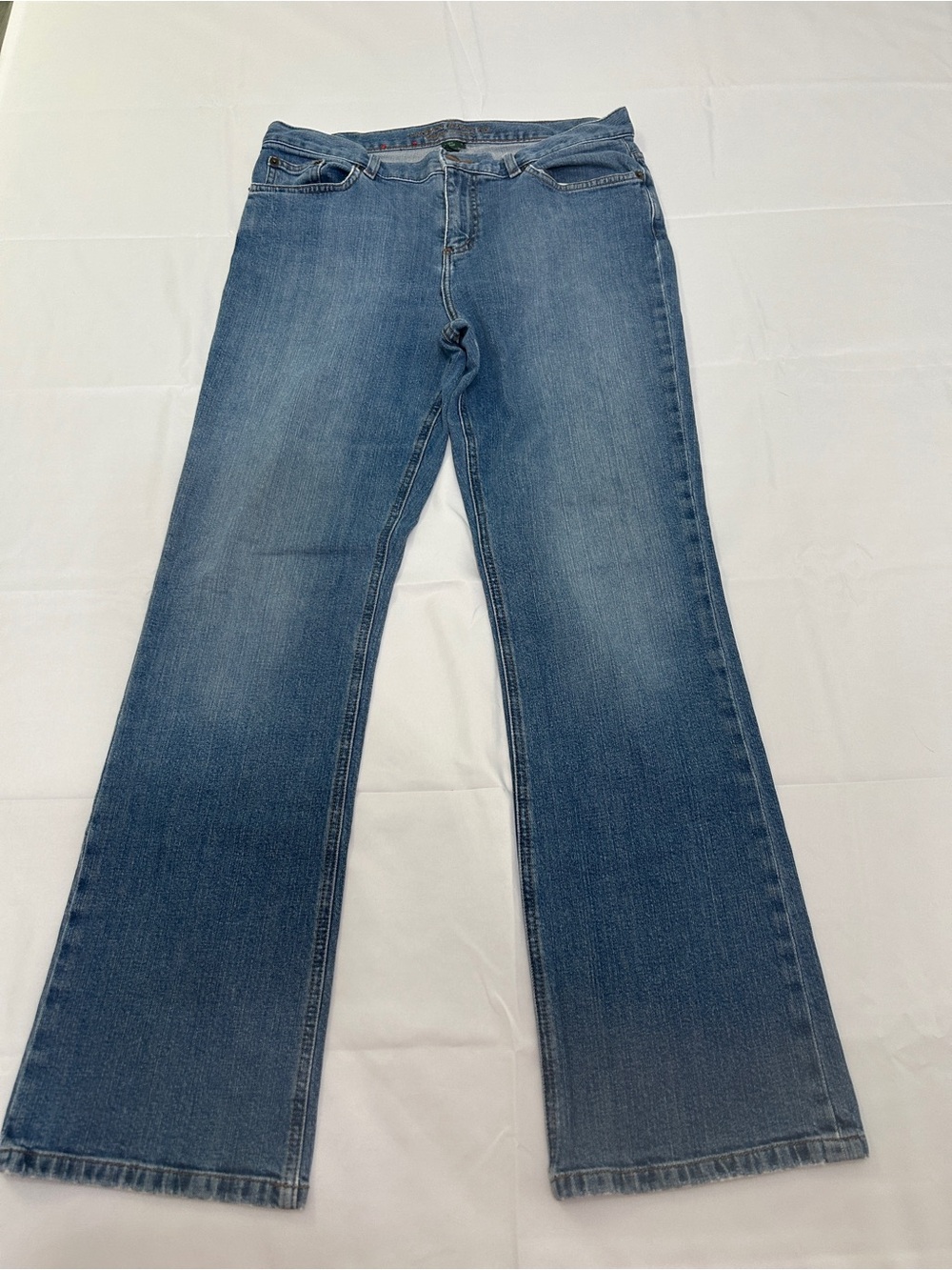 Women’s Lauren Ralph Lauren Blue Denim Flare Jeans Size 10 Stretch Pants